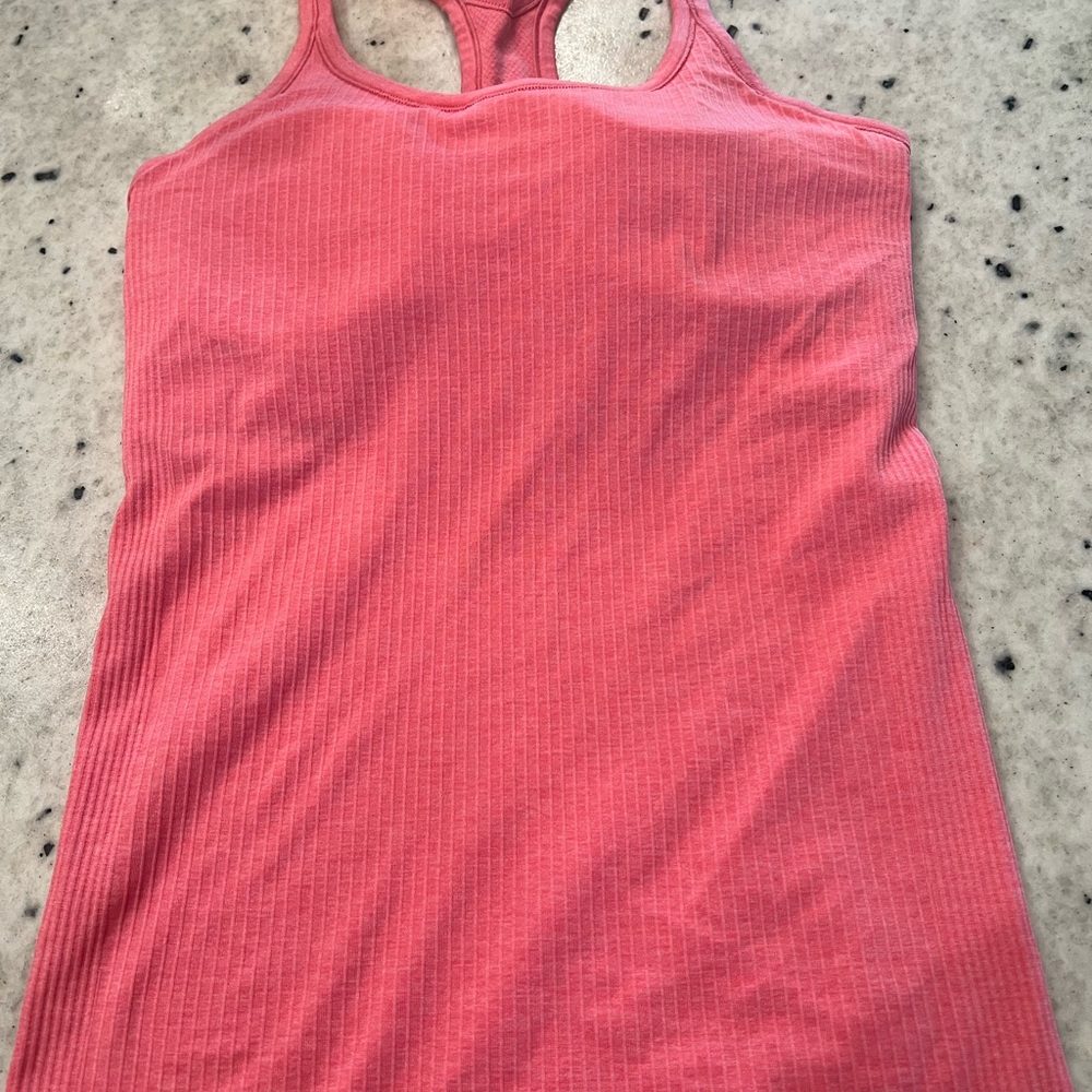 lululemon athletica Coral Ribbed Tank Top
